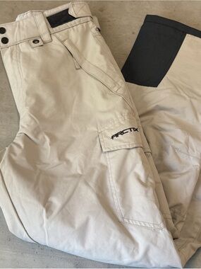 Arctix Men’s Tan Cargo Snow Pants with Black Cuff Panels